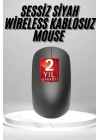 Siyah Kablosuz Mouse Wireless Mouse Minimal Tasarım