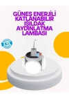 ® Solar Enerjili Katlanabilir Led Kamp ve Bahçe Lambası