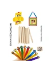 ® Steril Ahşap Boyanabilir Oyun Çubukları 100 Adet  Pürüzsüz Dokulu  Dayanıklı 9 cm