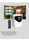 ® Taşınabilir 1080P HD Akıllı Projektör – 64GB Dahili Hafıza, 2GB RAM, Uzaktan Kumandalı