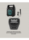® Taşınabilir 6.5” Bluetooth Hoparlör USB TF Kart Mikrofonlu Şarjlı Sistem