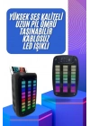 ® Taşınabilir 6.5 inç LED Bluetooth Kareoke Hoparlör RGB Işıklı Radyolu