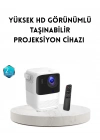 ® Taşınabilir Akıllı 1080P Projektör – 64GB Hafıza, 2GB RAM, Full HD Görüntü, Kumandalı