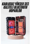 ® Taşınabilir Kablosuz Bluetooth Hoparlör Uzun Pil Ömrü Led Işıklı