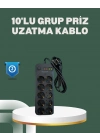 ® Termal Koruma Sistemli USB Type-C 10’lu Grup Priz 2m 2500W Güç Kapasiteli