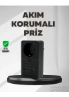 ® Tip Akım Koruma Prizi 10A 2500W USB Type C Destekli
