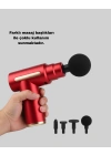 ® Titreşimli Masaj Tabancası 4 Başlıklı 6 Hız Ayarlı Kas Rahatlatıcı