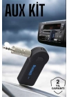 ® Tüm Araçlara Uyumlu Aux Car Bluetooth Kablosuz Araç Bağlantı Kiti