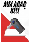 ® Tüm Cihazlara Uyumlu Bluetooth Aux Araç Kiti Siyah
