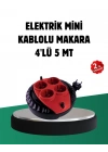 ® Türkiye Üretimi 5 Metre 4 Prizli Kablolu Makara