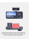 ® Üç Kameralı Dash Cam 170° Geniş Açılı Full HD Gece Görüşlü