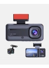 ® Üç Kameralı Dash Cam 170° Geniş Açılı Full HD Gece Görüşlü