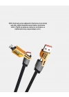 ® USB-C USB-A 4’ü 1 Arada Örgülü Kablo 65W Hızlı Şarj Metal Uç Dayanıklı