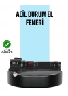 ® USB Şarjlı Çok Amaçlı El Feneri Çekiçli Pusulalı