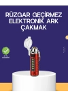 ® USB Şarjlı Rüzgar Geçirmez Elektrikli Çakmak El Fenerli