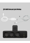 ® USB ve Type-C Portlu Anahtarlı Çoklu Priz Güç Ünitesi