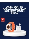 ® Watch 9 Max Akıllı Saat ve Kablosuz Kulaklık Seti 2 Kordonlu Sesli Görüşme Özellikli