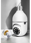® Wifi Kamera Duylu Ampul Görünümlü 360 Derece Dönebilen Ev Kamerası