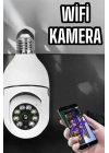 ® Wifi Kamera Duylu Ampul Görünümlü 360 Derece Dönebilen Ev Kamerası
