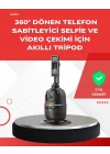 ® Yapay Zeka Destekli Yüz Takip Özellikli 360 Derece Dönen Masaüstü Telefon Sabitleyici