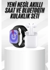 ® Yeni Nesil Akıllı Saat Ve Kulaklık Seti Gümüş Kasa Zarif Tasarım Çok Fonksiyonlu