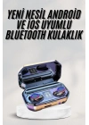 ® Yeni Nesil Bluetooth Kulaklık Uzun Pil Ömrü El Fenerli Dijital Şarj Göstergeli