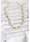 ® Yıldız Model Pirinç Gold Renk Kadın Kolye