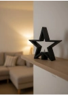 ® Yıldız Mumluk Siyah Modern Salon ve Raf Dekoru
