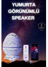 ® Yumurta Şeklinde Su Dalgalı Bluetooth Speaker Lamba Renkli Şarjlı