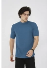 Bisiklet Yaka Slim fit T-Shirt- Turkuaz