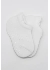 Bistyle 2Li Sneakers Kaymaz Basic Penye Çorap BS20103 Beyaz Beyaz