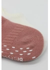 Bistyle 2Li Sneakers Kaymaz Colours Penye Çorap BS20104 Ekru Pudra