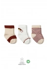 Bistyle 3Lü Penye Rainbow Soket Çorap BS10113 Kiremit
