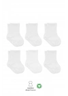 Bistyle 6Lı Basic Penye Soket Çorap 10101 Beyaz