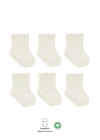 Bistyle 6Lı Basic Penye Soket Çorap 10101 Ekru