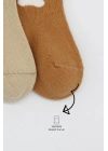 Bistyle Bear Penye Soket Çorap 2Li BS10116 Bej