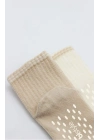 Bistyle Çemberli Basic Penye Kaymaz Soket Çorap 2li 10146 Bej