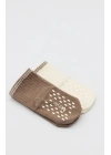 Bistyle Çemberli Basic Penye Kaymaz Soket Çorap 2li 10146 Kahve