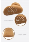 Bistyle Çemberli Kaymaz Havlu Soket Çorap 2Li BS10503 Bej-Hardal