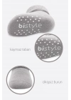 Bistyle Çemberli Kaymaz Havlu Soket Çorap 2Li BS10503 İndigo Gri