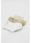 ® Bistyle Dog Boy 3lü Penye Soket Çorap 10134 Ekru