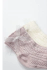 Bistyle Fiyonklu Penye Soket Çorap 2li 10149 Lila