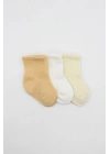 Bistyle Little Love Girl 3lü Penye Soket Çorap 10137 Somon