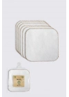 Bistyle Organik 28x28 6Lı Havlu Mendil 90105 Ekru