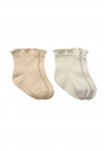 Bistyle Overlok Style Penye Soket Çorap 2li 10153 Bej