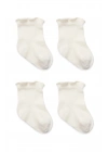 Bistyle Overlok Style Penye Soket Çorap 2li 10153 Ekru