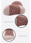 Bistyle Puanlı Kaymaz Havlu Soket Çorap 2Li BS10502 Pudra Pembe