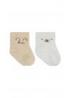 Bistyle So Bear Penye Soket Çorap 2li 10142 Bej Ekru