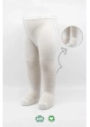 Bistyle Tekli Zikzak Kabartma Penye Külotlu Çorap BS50108 Ekru