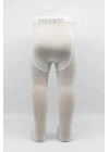 Bistyle Tekli Zikzak Kabartma Penye Külotlu Çorap BS50108 Ekru